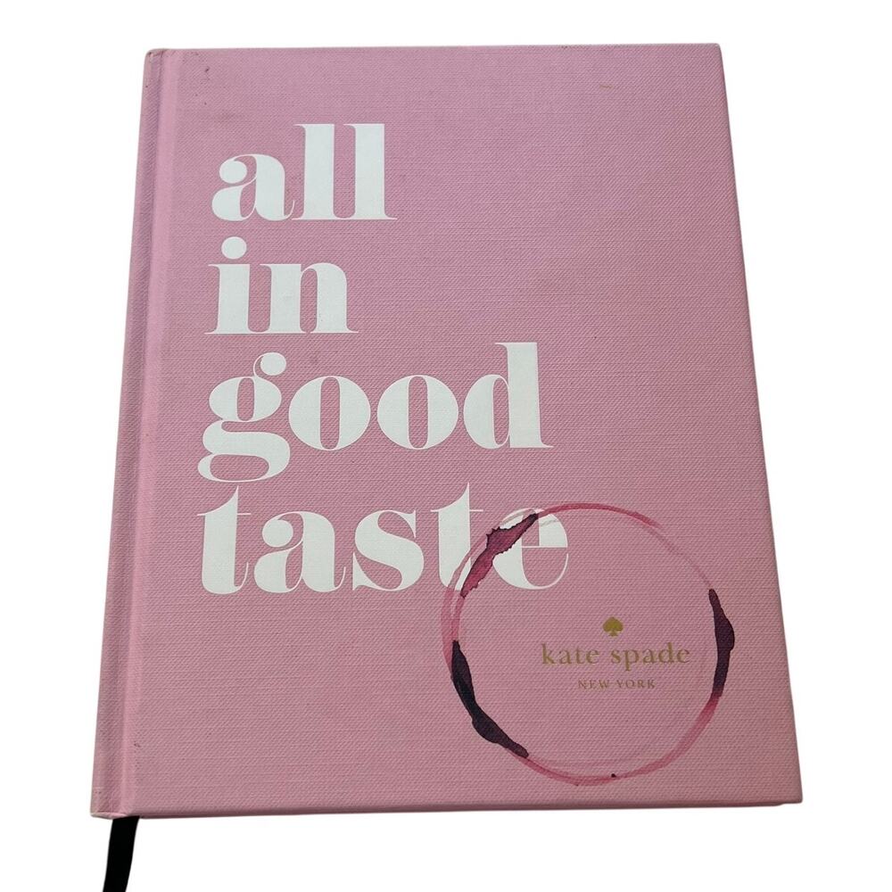 Kate Spade All in Good Taste Hardcover Book Entertaining Etiquette Pink Decor